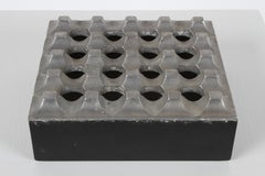 Mid-Century Op-Art Aluminum Ashtray Ultima15 by Backström & Ljungberg Sweden