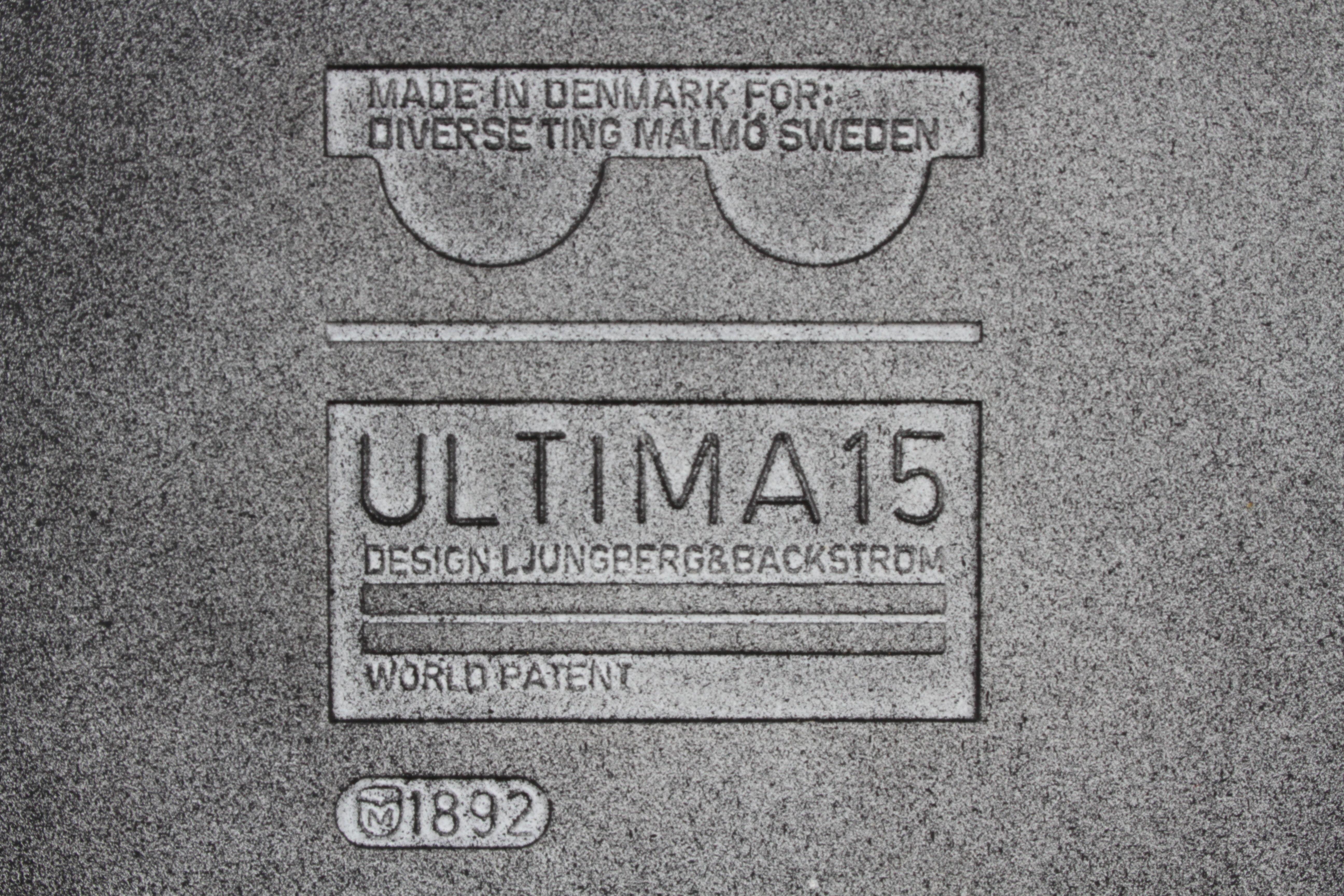 Danish Mid-Century Op-Art Aluminum Ashtray Ultima15 by Backström & Ljungberg Sweden For Sale
