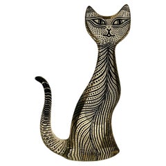 Escultura de gato de lucita Op-Art de mediados de siglo del artista Abraham Palatnik Firmada