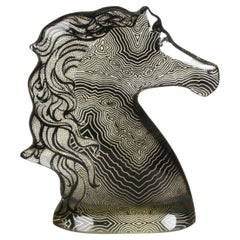 Mid-Century Op-Art Lucite Horse Head Sculpture by Artist Abraham Palatnik
