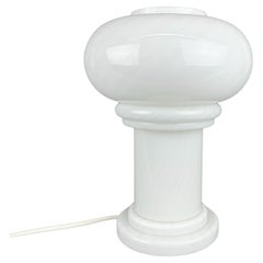Mid Century Opaine Glas Tischlampe