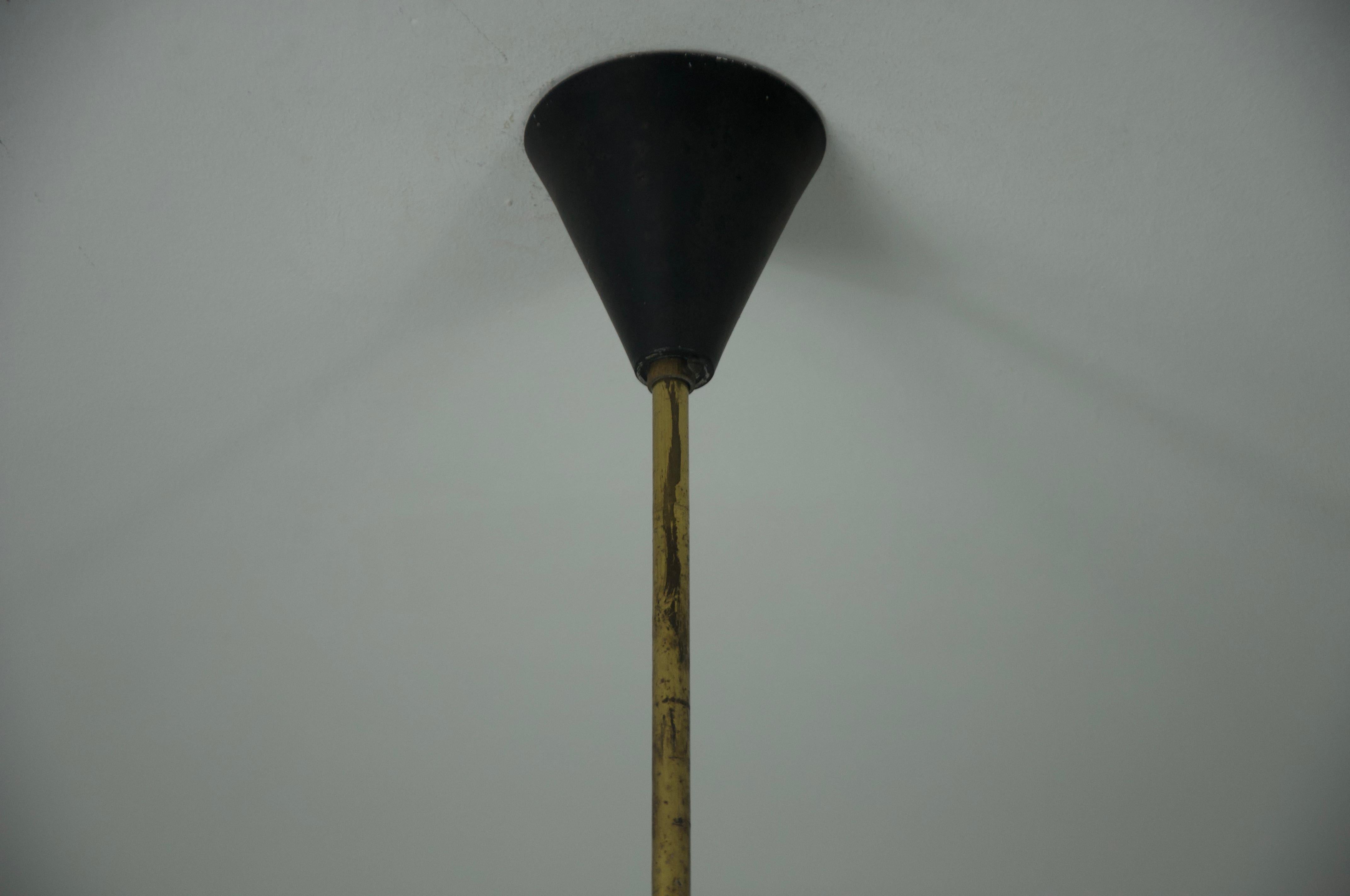 Lampada da soffitto in vetro opalino di metà secolo di Stilnovo, Italia, anni '60 in vendita 4