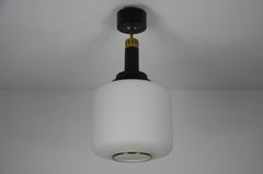 Mid-Century Opal Glass Ceiling Lamp by Stilnovo, Italy, 1960s