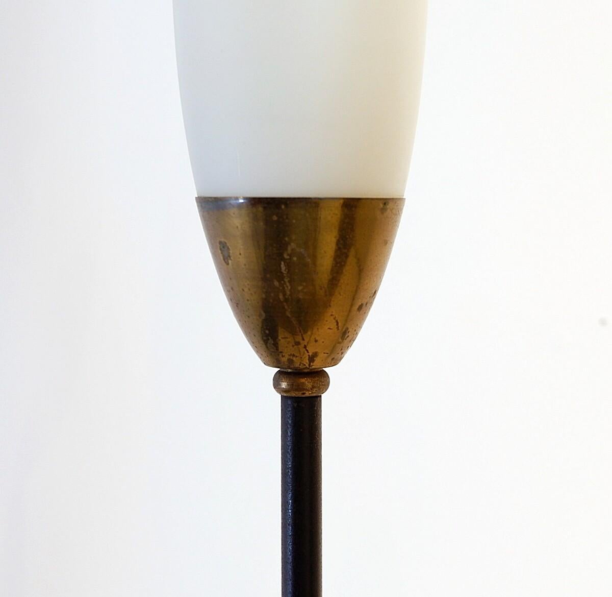 Mid-Century Opaline Floorlamp, 1950's In Good Condition For Sale In Brussels , BE