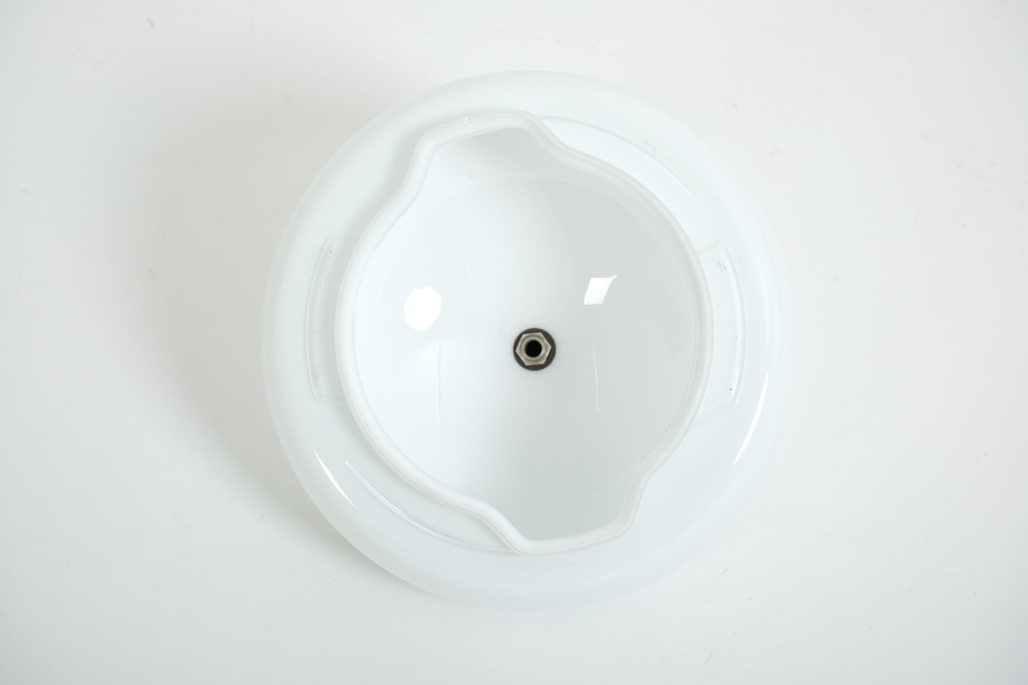 Lampe ou applique encastrée en verre opalin du milieu du siècle dernier, Limburg, Allemagne, 1970 en vente 10
