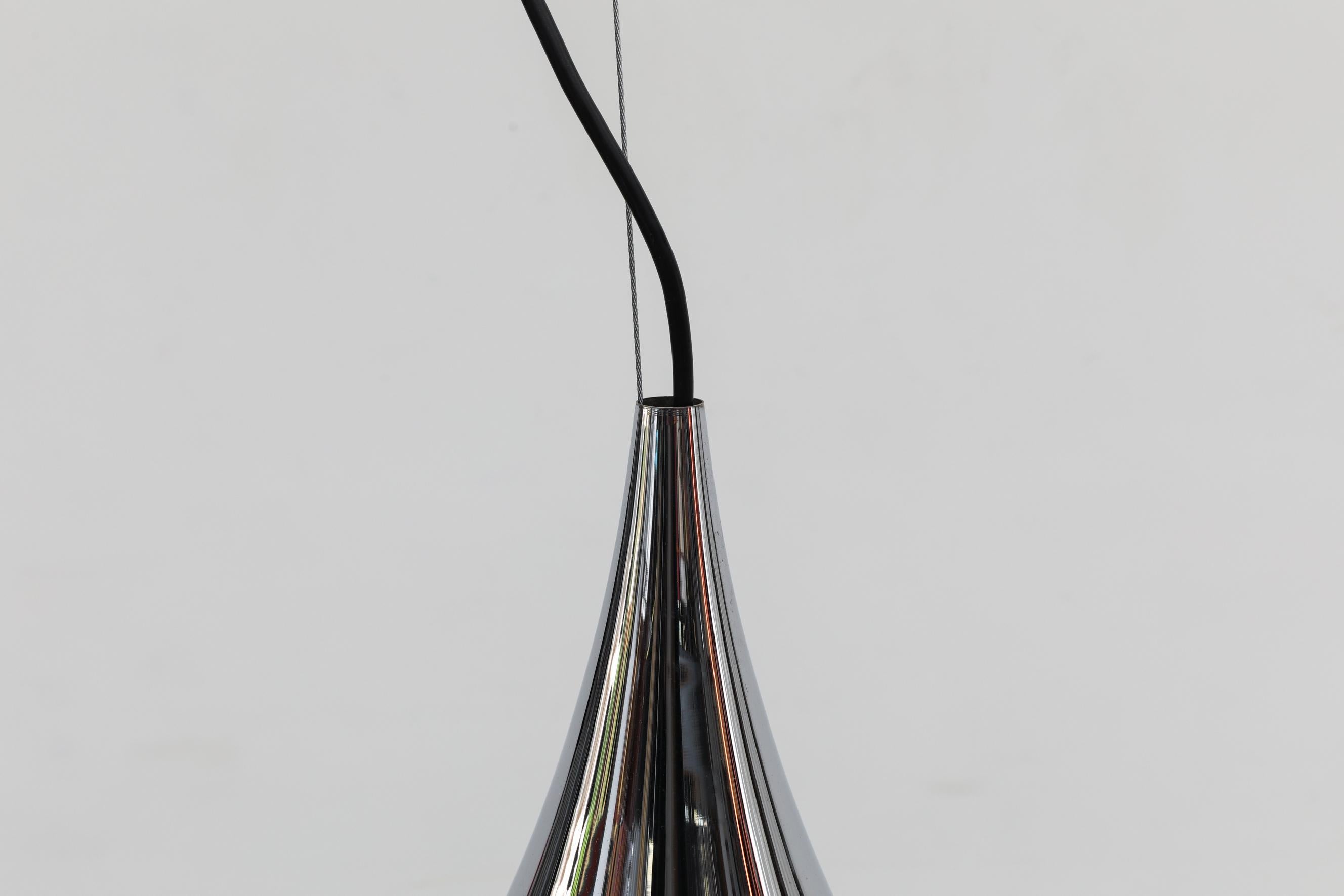 Mid-Century-Pendelleuchte aus Opalglas und Chrom in Kissenform von Hershey, Deutschland, 1960er Jahre im Angebot 7