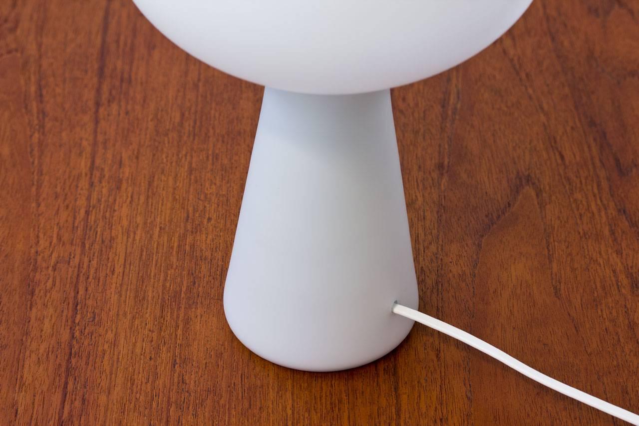Hand-Crafted Midcentury Opaline Glass Table Lamp by Uno Westerberg for Böhlmarks, Sweden