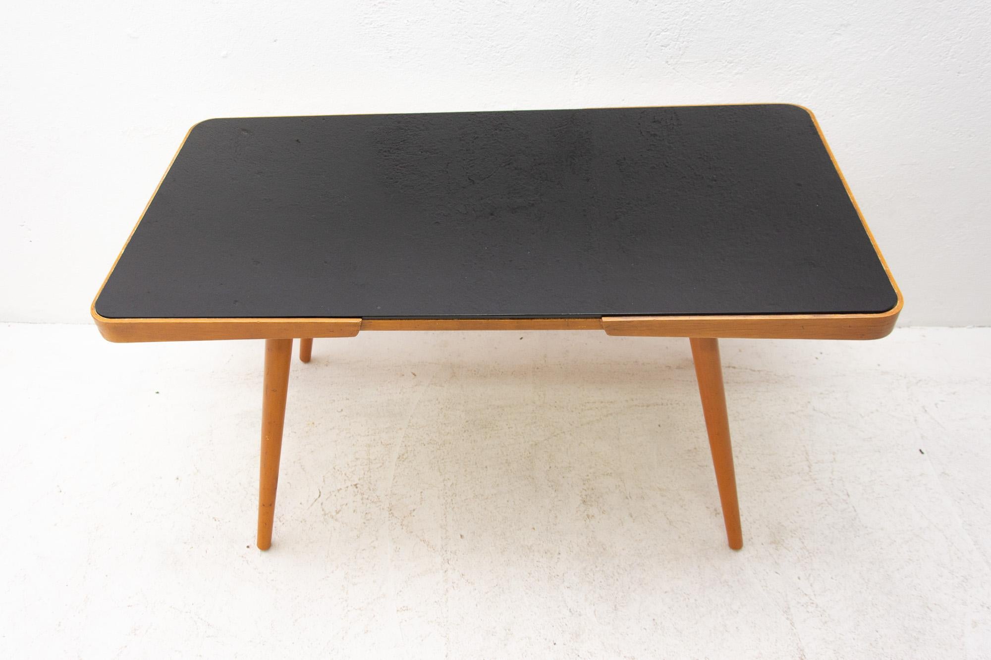 Midcentury Opaxite Glass Coffee Table, 1960s, Czechoslovakia For Sale 5