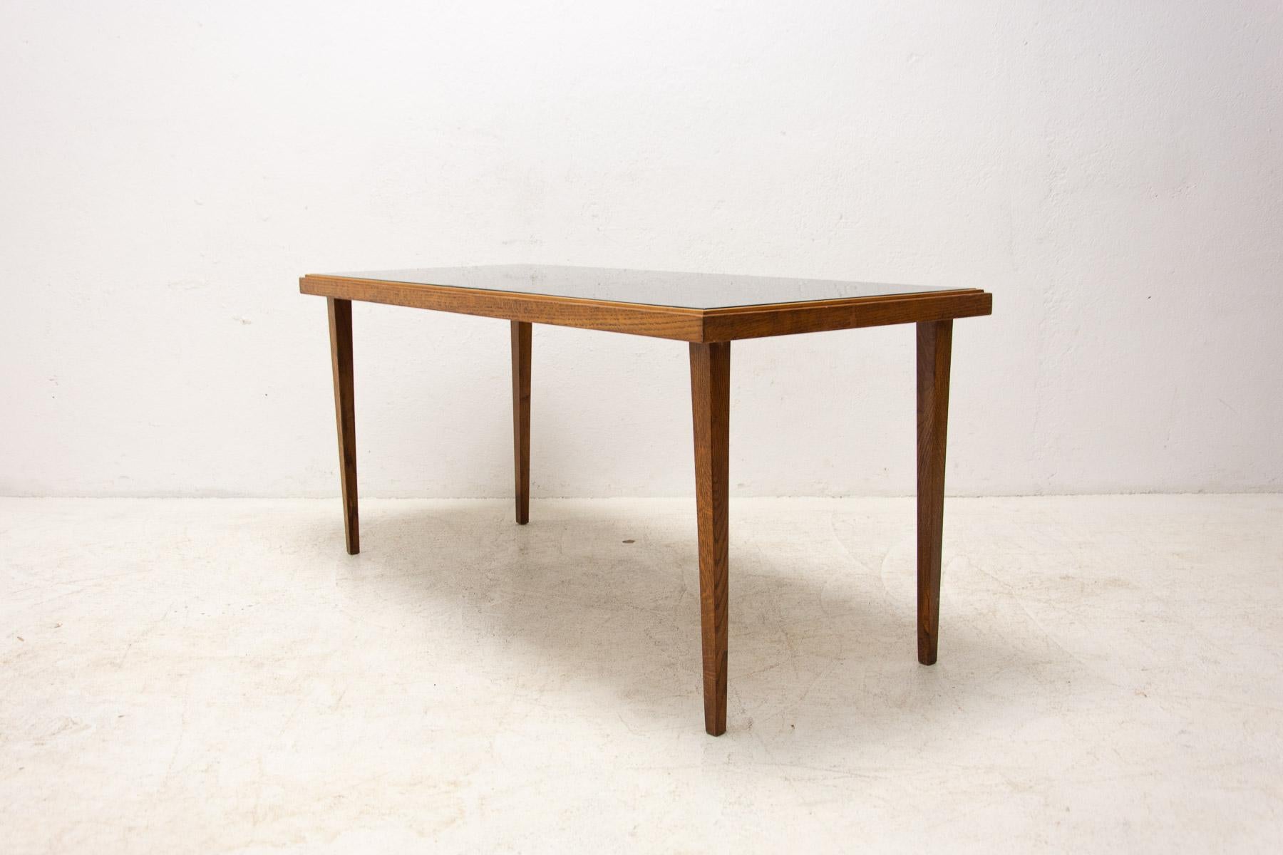 Mid-Century Modern  Mid century opaxite glass coffee table, 1960´s, Czechoslovakia For Sale