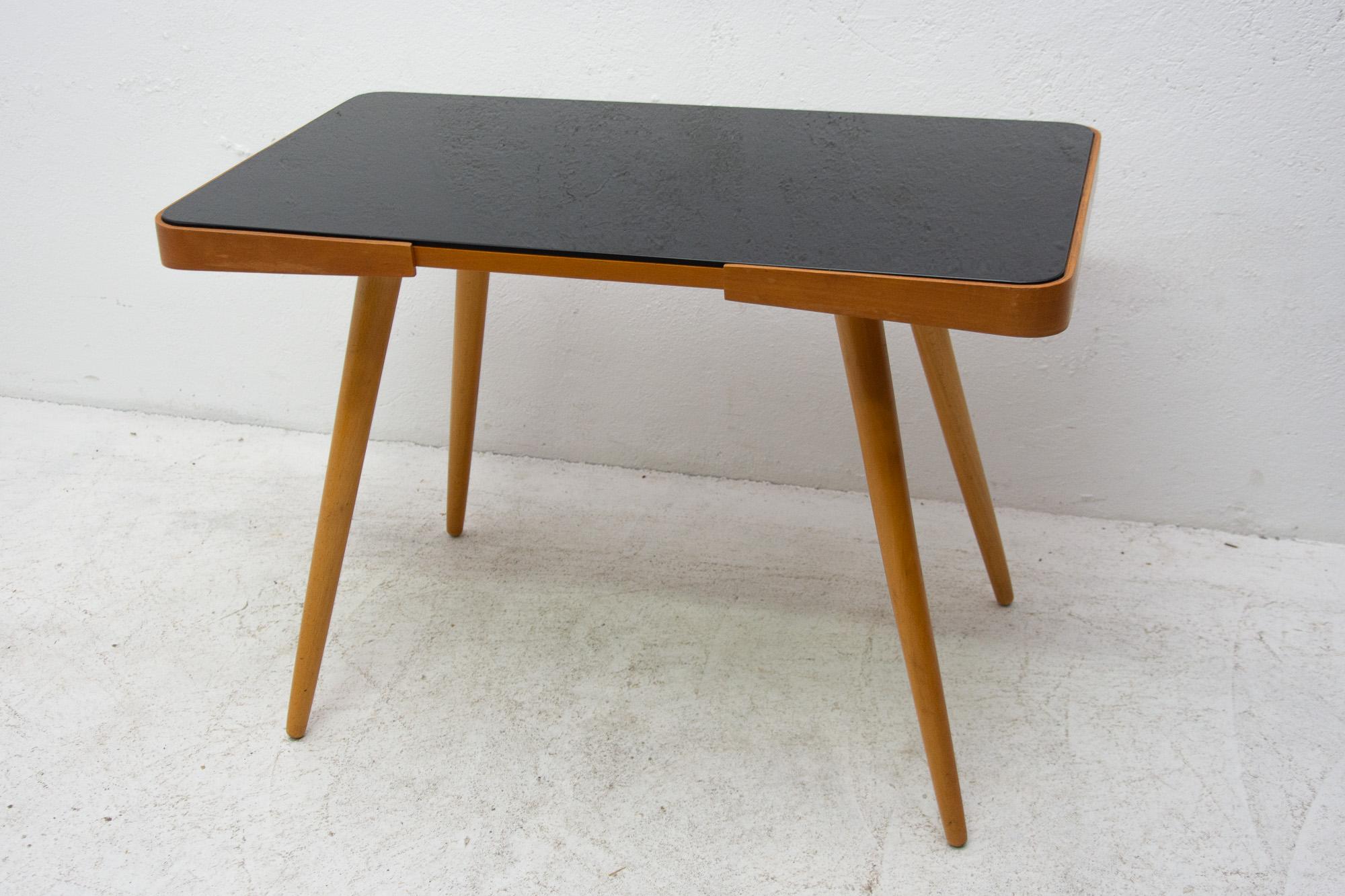 Midcentury Opaxite Glass Coffee Table, 1960s, Czechoslovakia In Good Condition In Prague 8, CZ