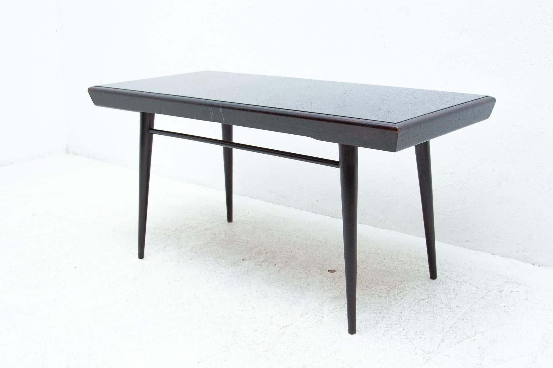 Mid Century Opaxite Glass Coffee Table, 1960´s, Czechoslovakia In Good Condition For Sale In Prague 8, CZ