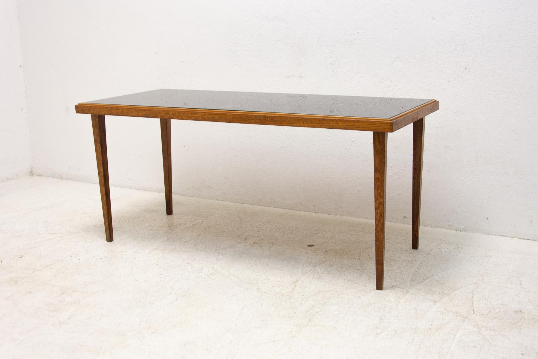  Mid century opaxite glass coffee table, 1960´s, Czechoslovakia For Sale 1