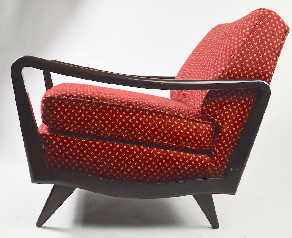 American Mid Century Open Arm Lounge Chair