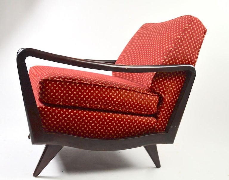Mid Century Open Arm Lounge Chair