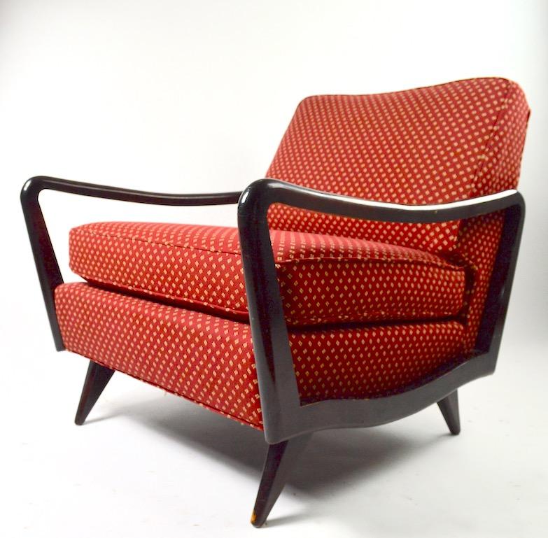 Mid Century Open Arm Lounge Chair 1