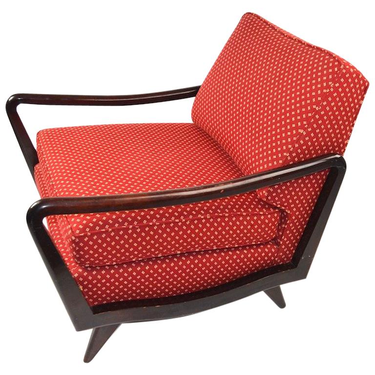 Mid Century Open Arm Lounge Chair