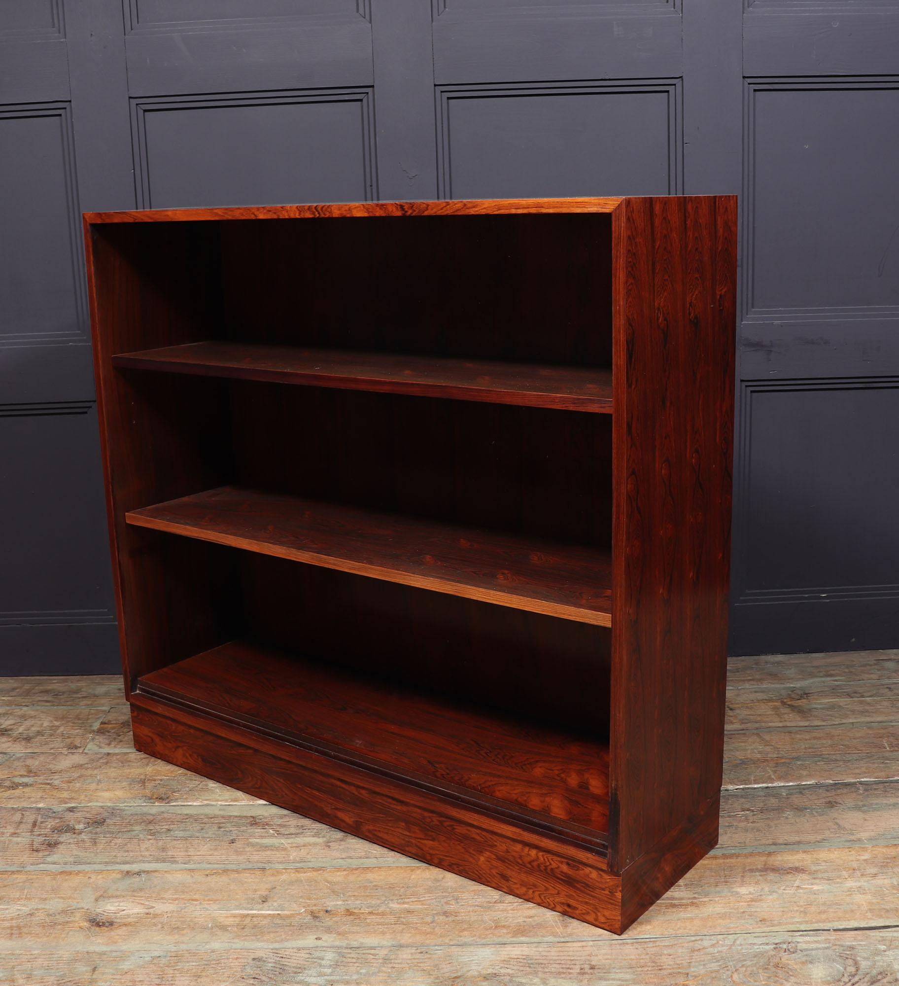 Rosewood Mid Century Open Bookcase by Gordon Russell For Sale