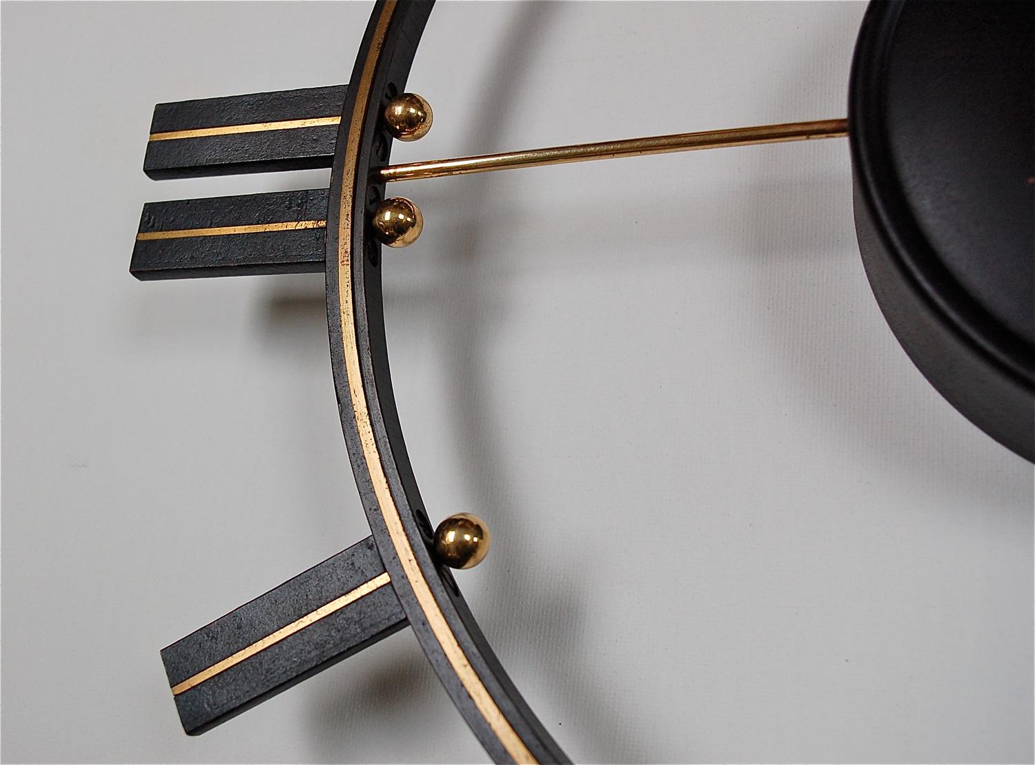 Mid-Century Modern Midcentury Open Face Wall Clock, 1950s Germany