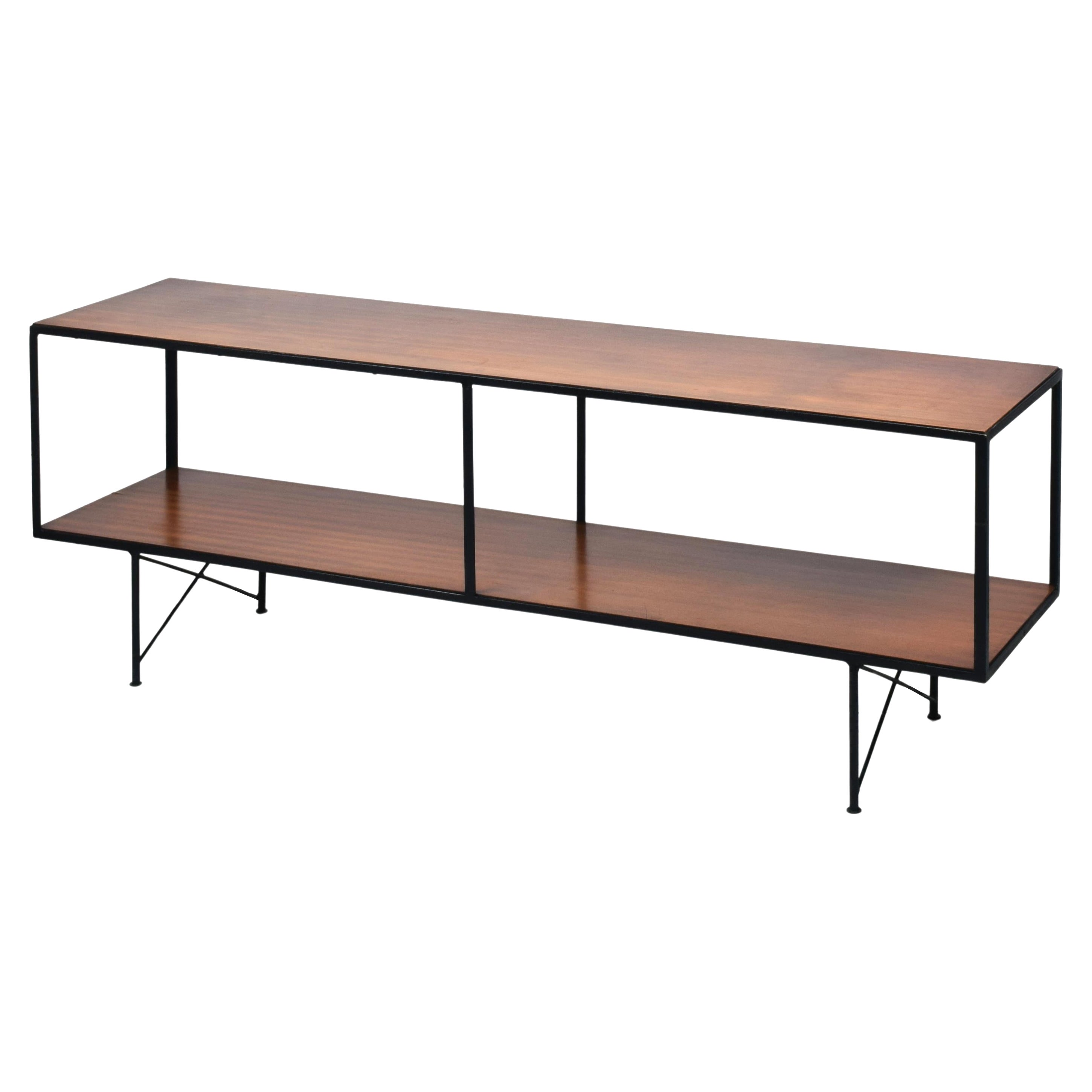 Mid-century open Sideboard, shelving bookcase hi-fi 1950s robin day conran style