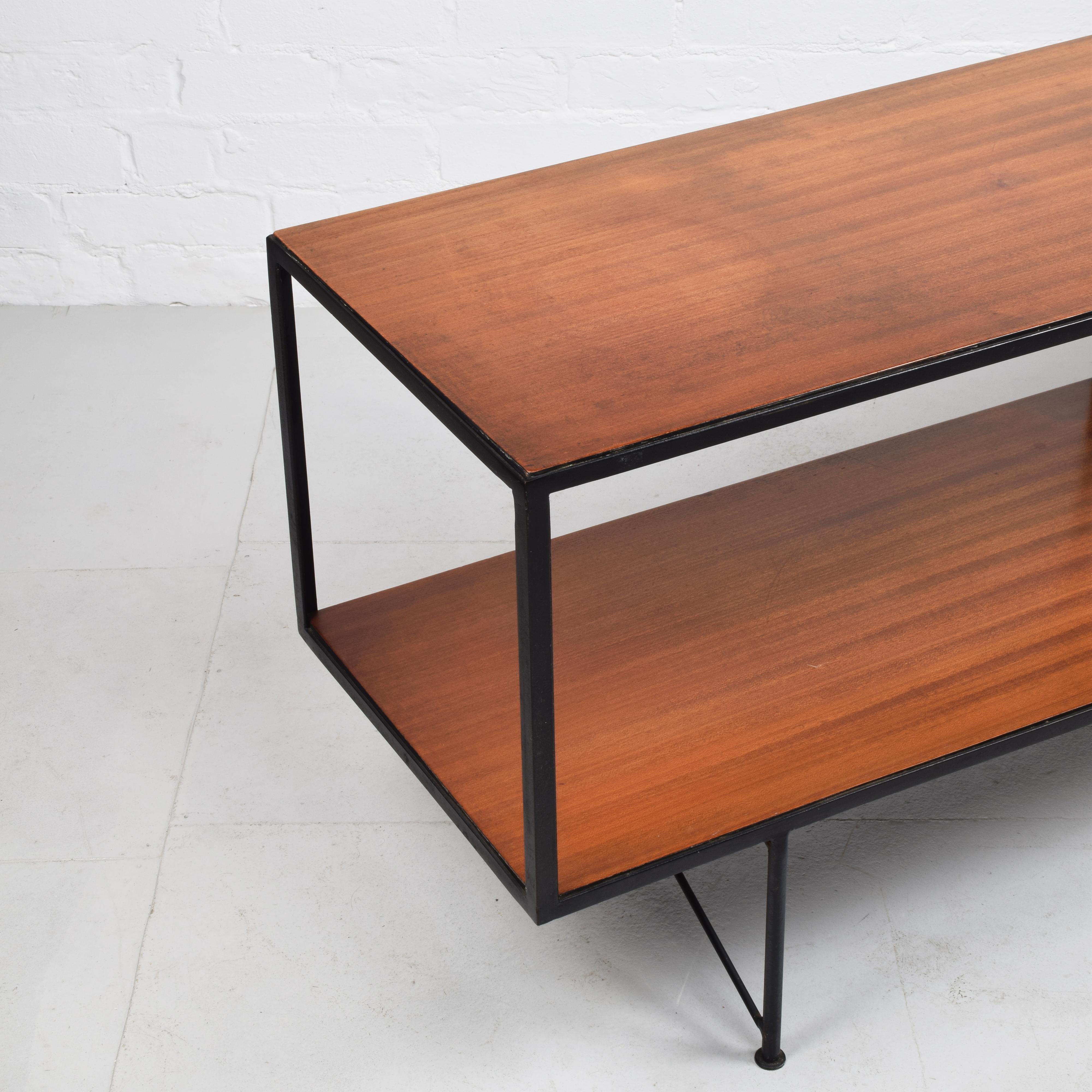 Mid-century open Sideboard, shelving bookcase hi-fi 1950s robin day conran style 4