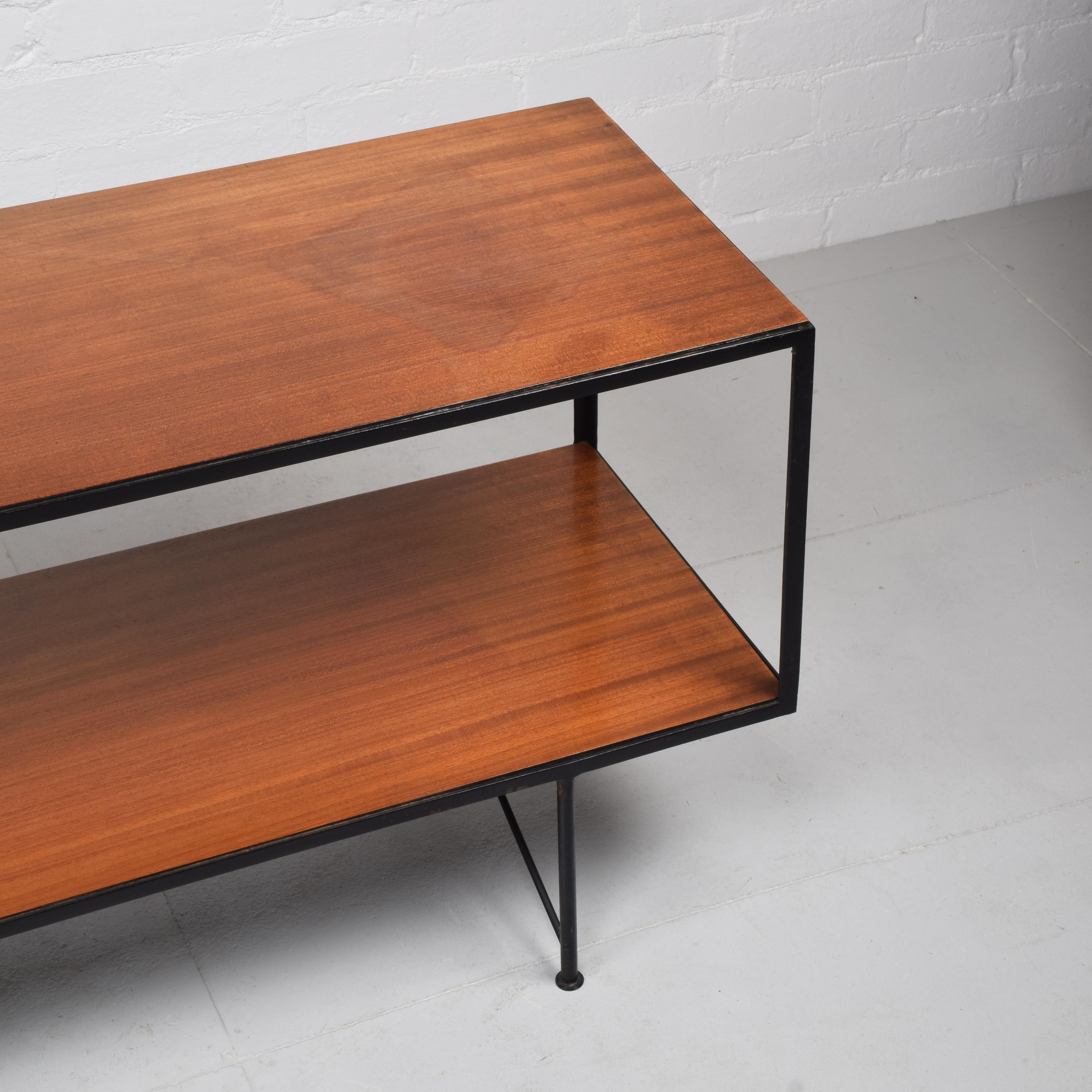 Mid-century open Sideboard, shelving bookcase hi-fi 1950s robin day conran style 5