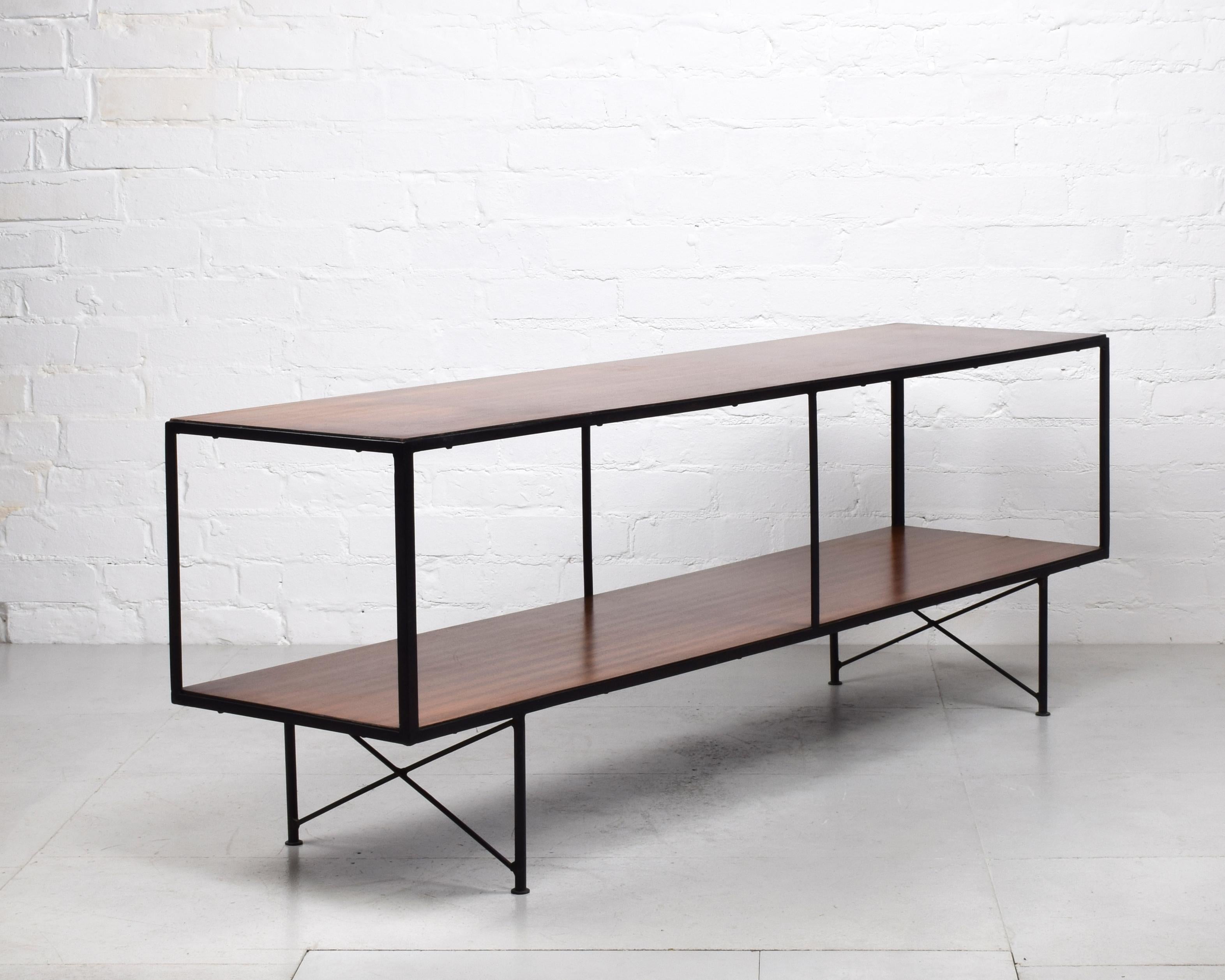Mid-century open Sideboard, shelving bookcase hi-fi 1950s robin day conran style In Good Condition In London, GB