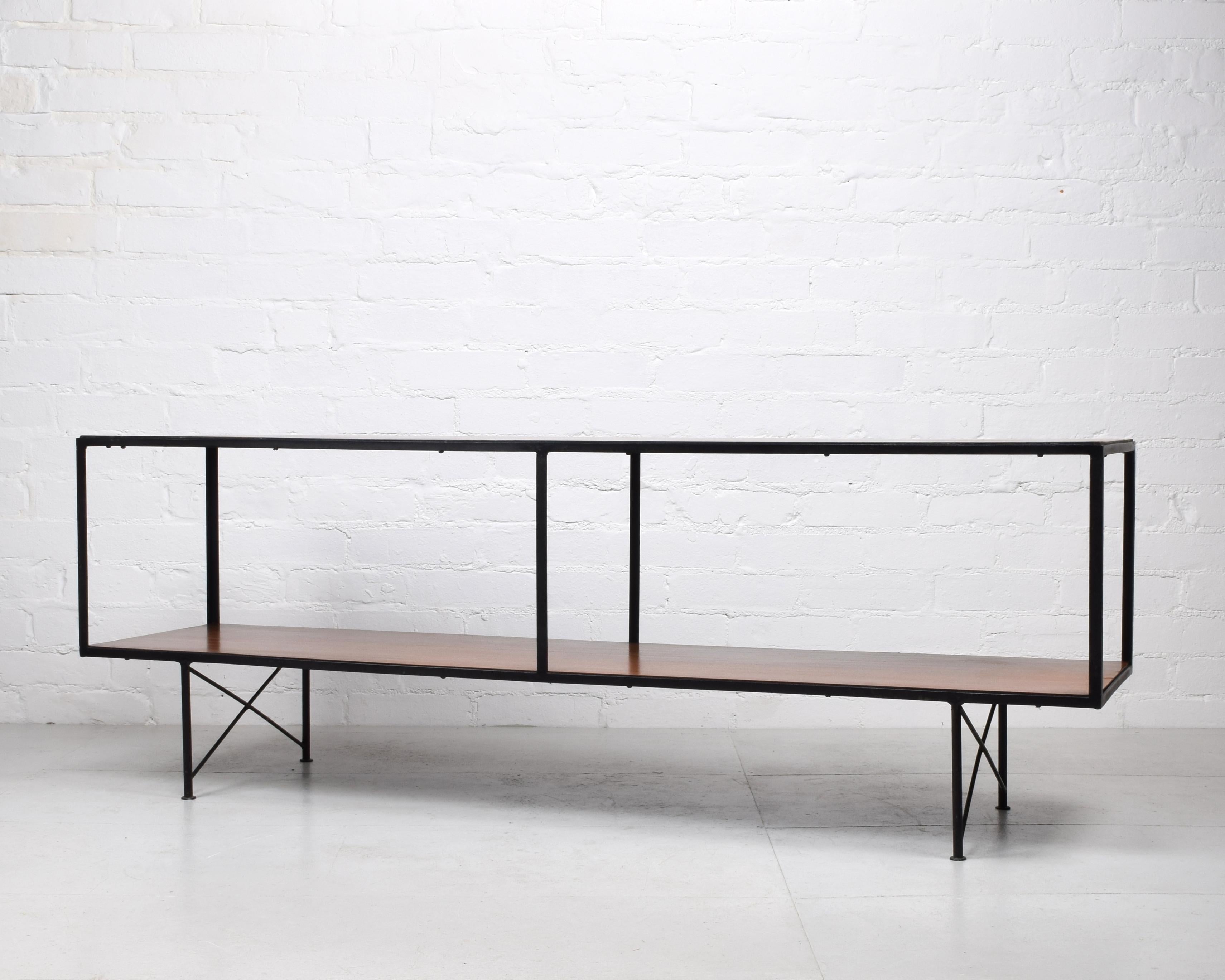 Mid-century open Sideboard, shelving bookcase hi-fi 1950s robin day conran style 2