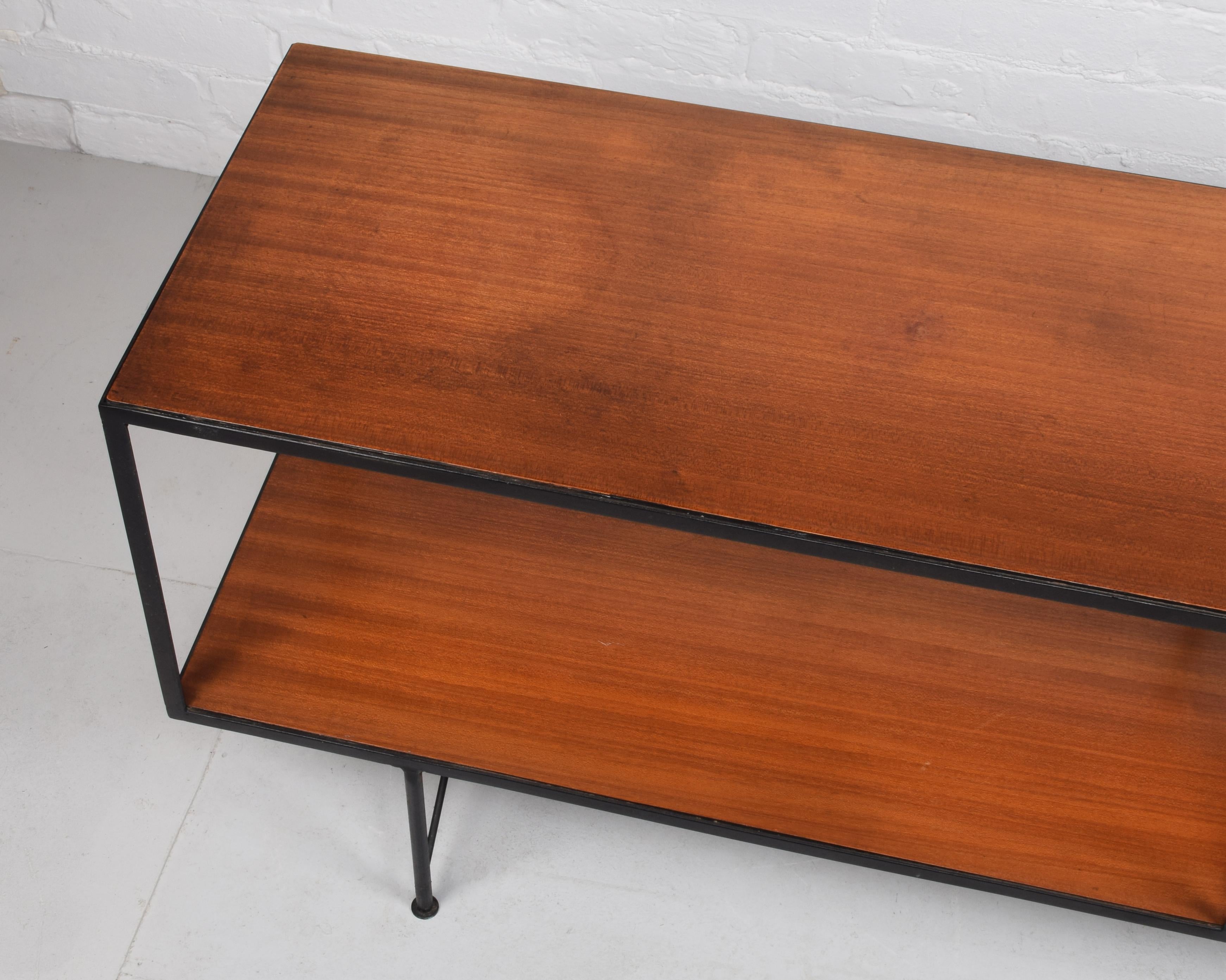 Mid-century open Sideboard, shelving bookcase hi-fi 1950s robin day conran style 3