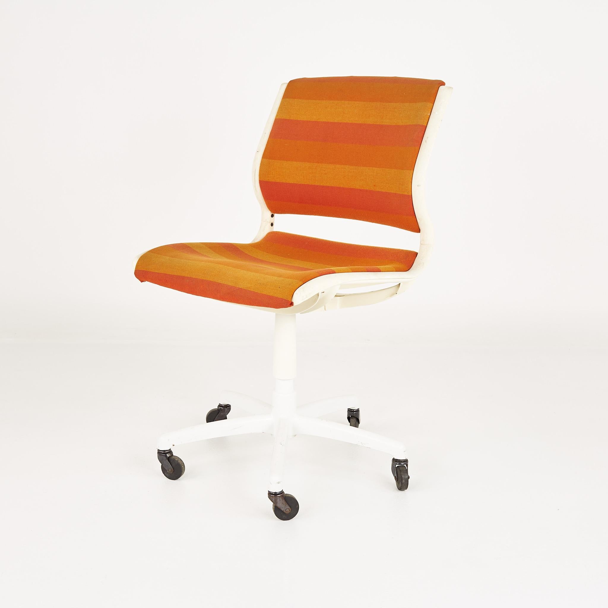 Mid-Century Modern Mid Century Orange and White Desk Chair