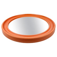 Espejo de baquelita naranja de mediados de siglo Carrara & Matta modelo America Italia años 70