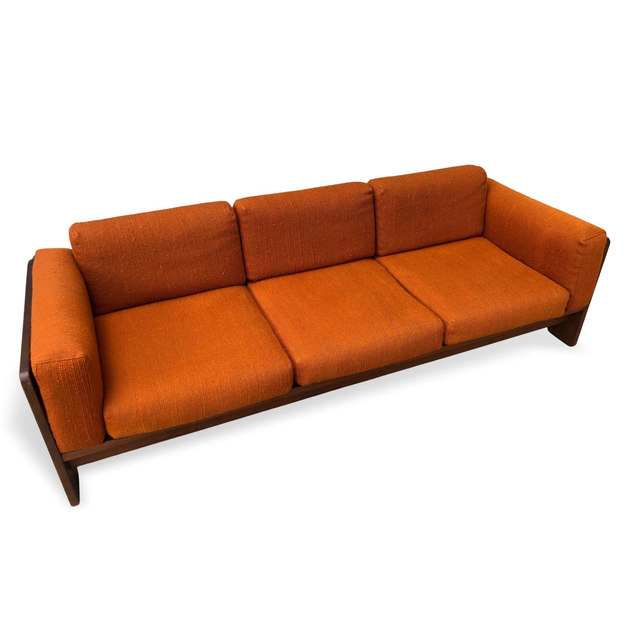 Mid-Century Modern Midcentury Orange Bastiano Sofa by Tobia Scarpa for Knoll