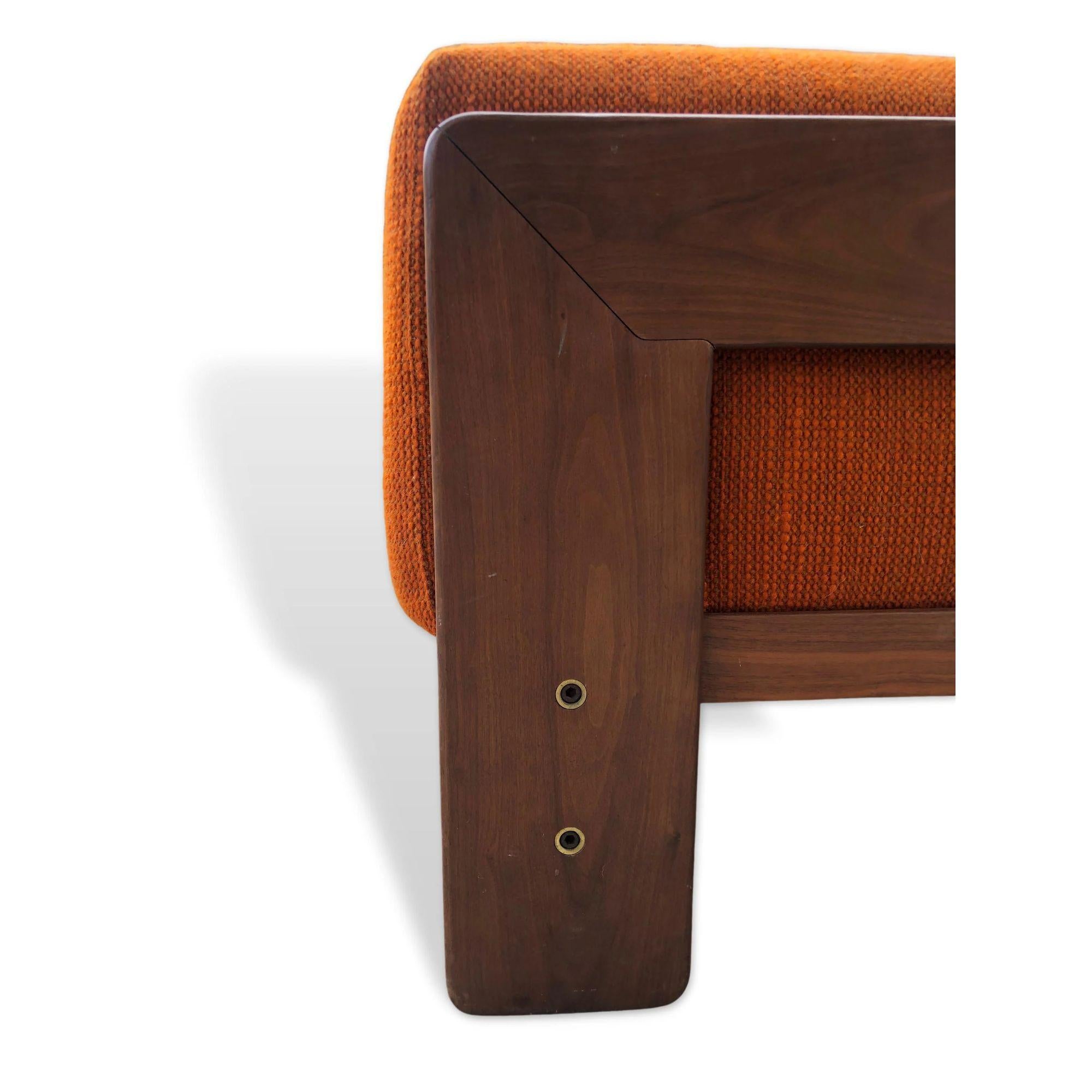 20th Century Midcentury Orange Bastiano Sofa by Tobia Scarpa for Knoll