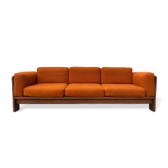 Mid Century Orange Bastiano Sofa by Tobia Scarpa for Knoll