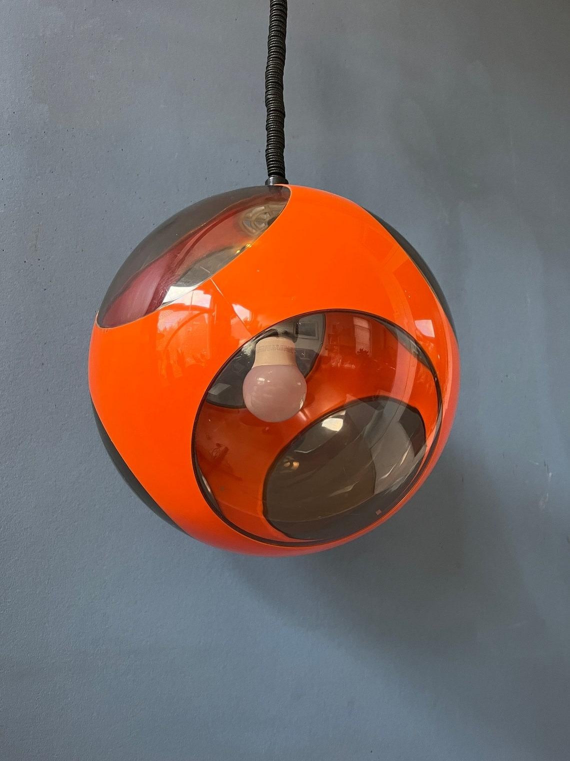 Mid Century Orange 'Bug Eye' Massive Pendant Lamp by Luigi Colani, 1970s For Sale 1