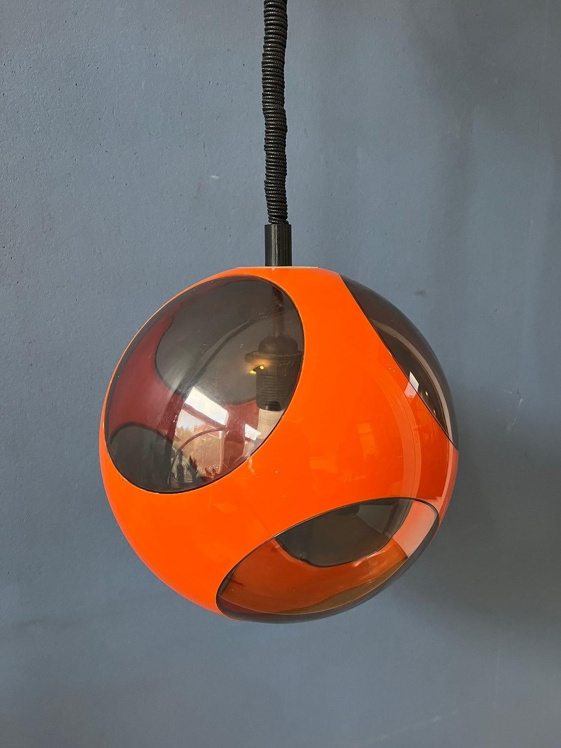 Mid Century Orange 'Bug Eye' Massive Pendant Lamp by Luigi Colani, 1970s For Sale 2