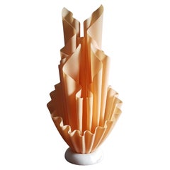 Mid-Century Orange Corolle Lamp by Georgia Jacob, France 1970s