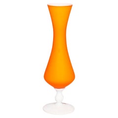 Vase décoratif orange du milieu du siècle dernier, Europe, années 1960