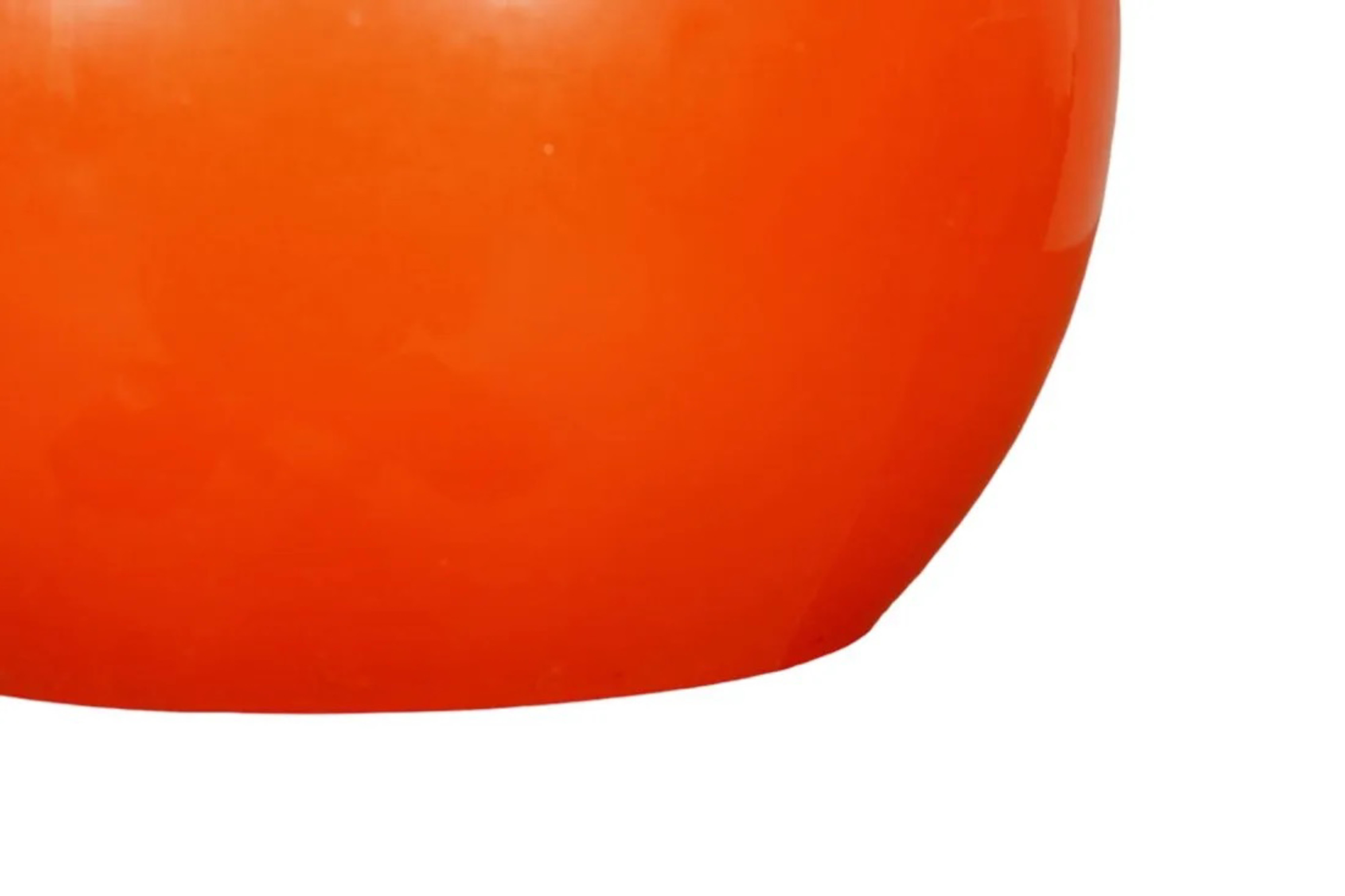 Mid-Century Orange Glass Danish Pendant In Good Condition For Sale In Hudson, NY
