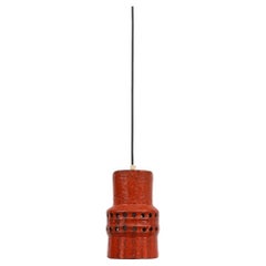 Mid-Century Orange Glazed Ceramic Pendant Lamp Mid-Century Orange Glazed Ceramic Pendant Lamp