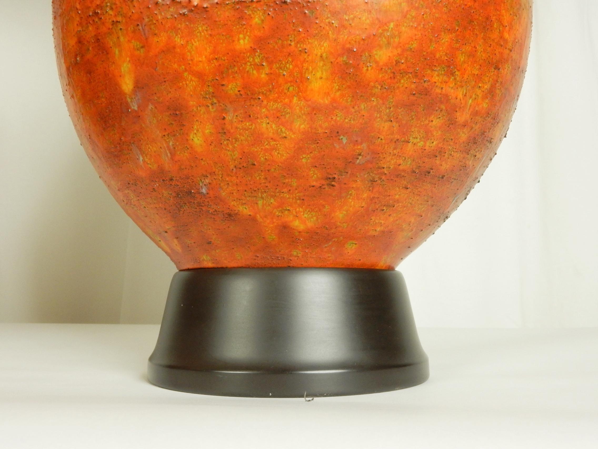 mid century orange lamp