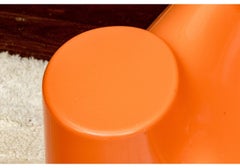 Mid Century Orange Molded Fiberglass "Castle Chair"