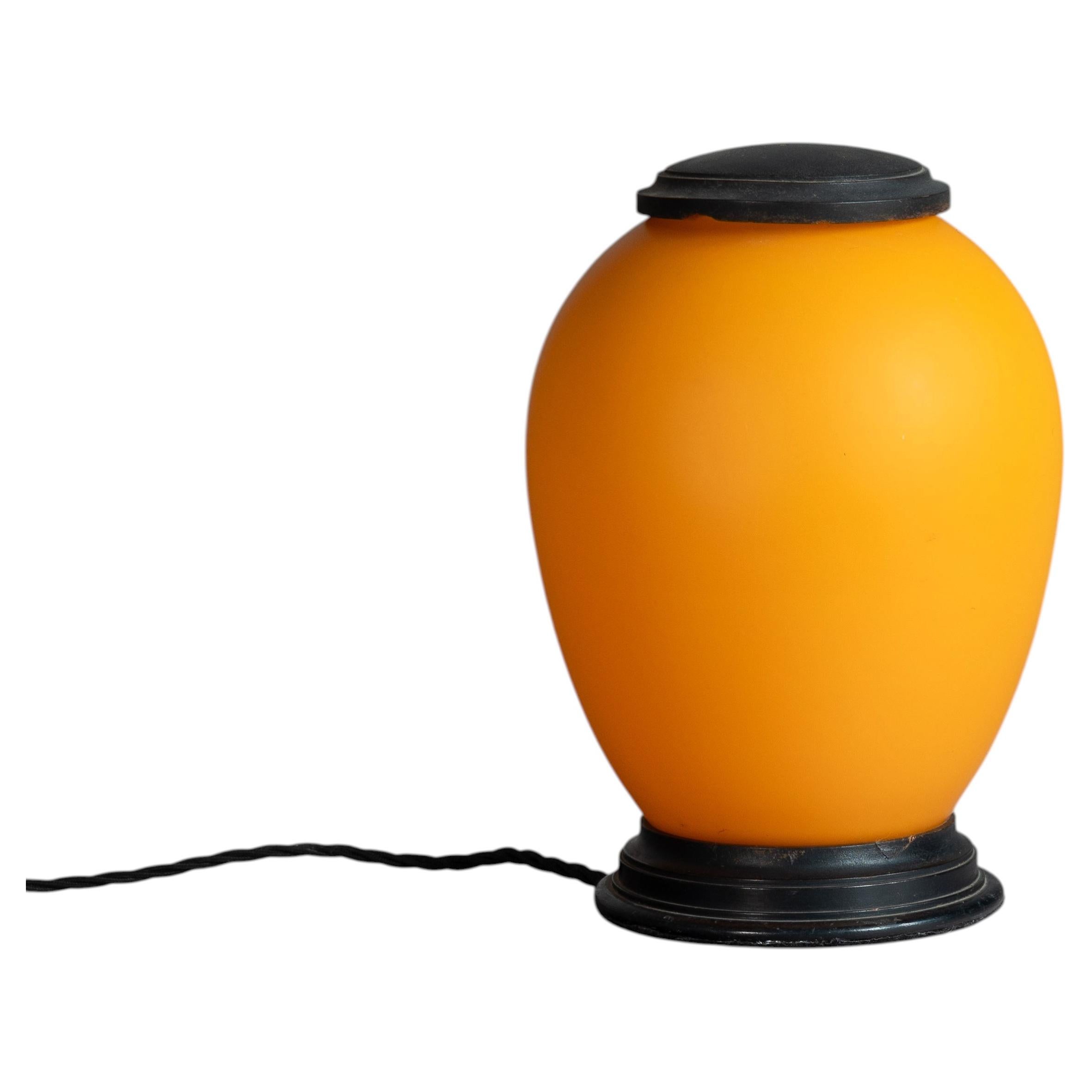 Mid-Century Orange Table Lamp