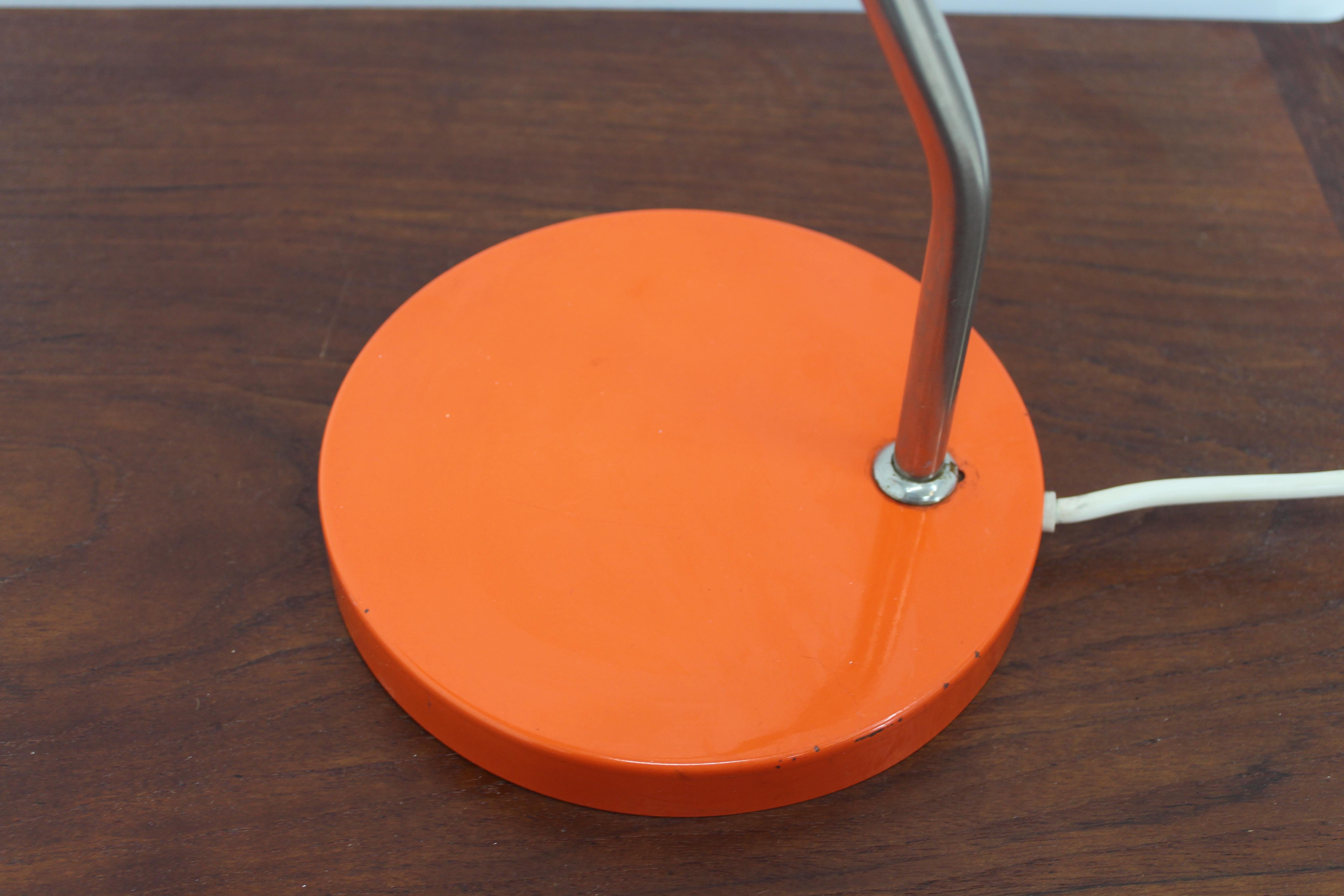 Midcentury Orange Table Lamp, Gemany, 1970s For Sale 2