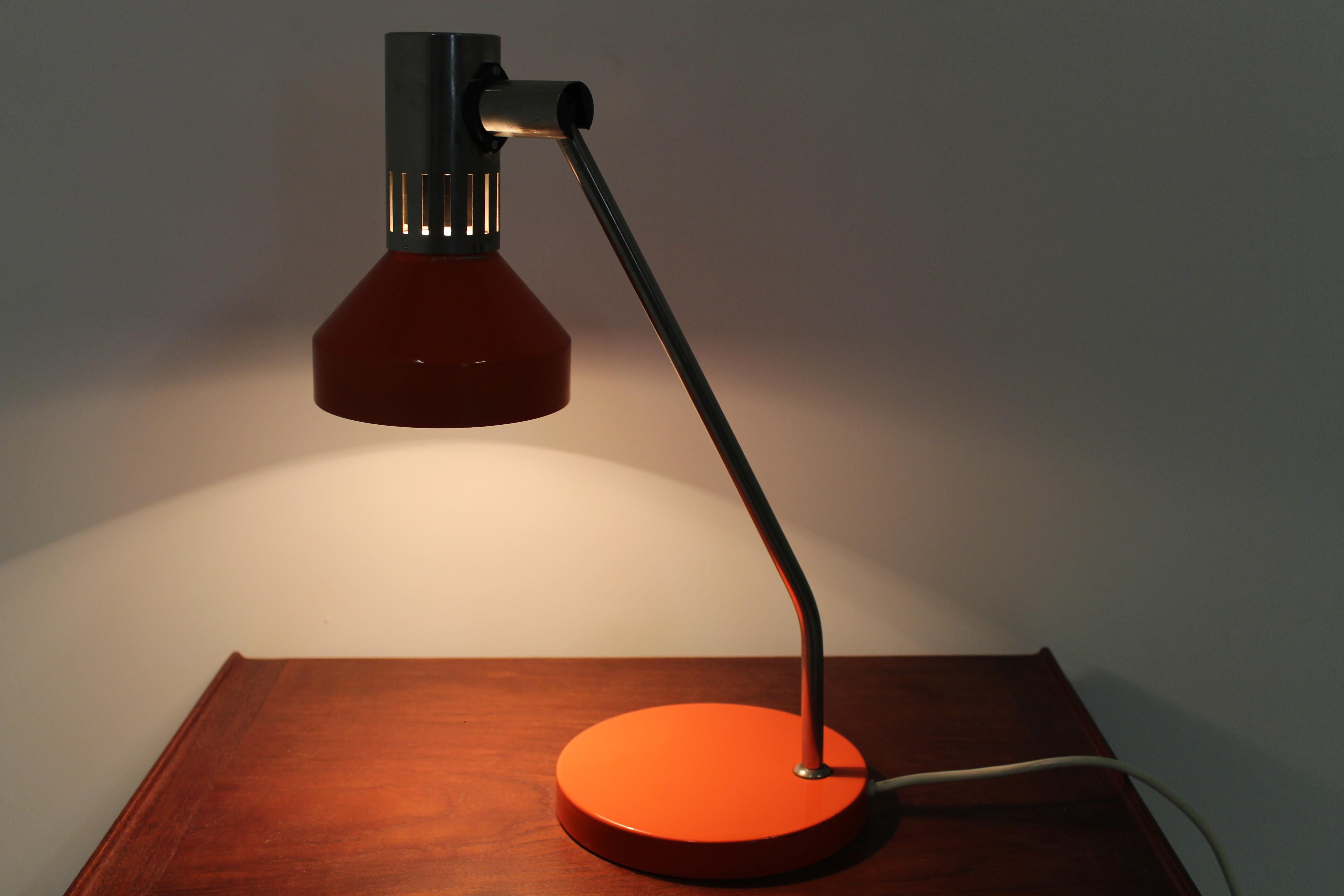 Mid-Century Modern Midcentury Orange Table Lamp, Gemany, 1970s For Sale