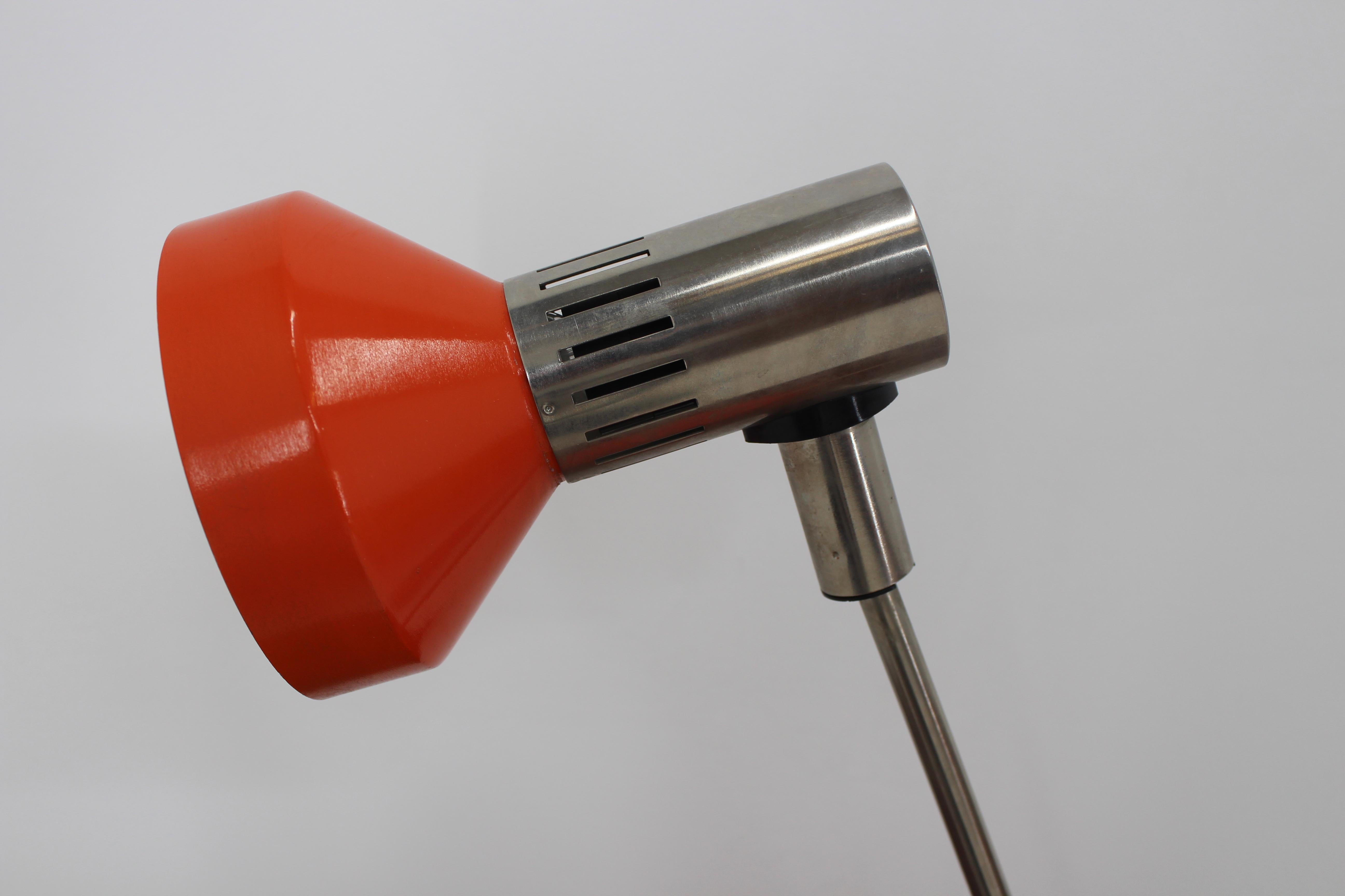 Lampe de table orange du milieu du siècle:: Gemany:: 1970 en vente 1