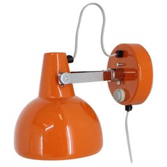 Midcentury Orange Wall Lamp/Lidokov, 1960s