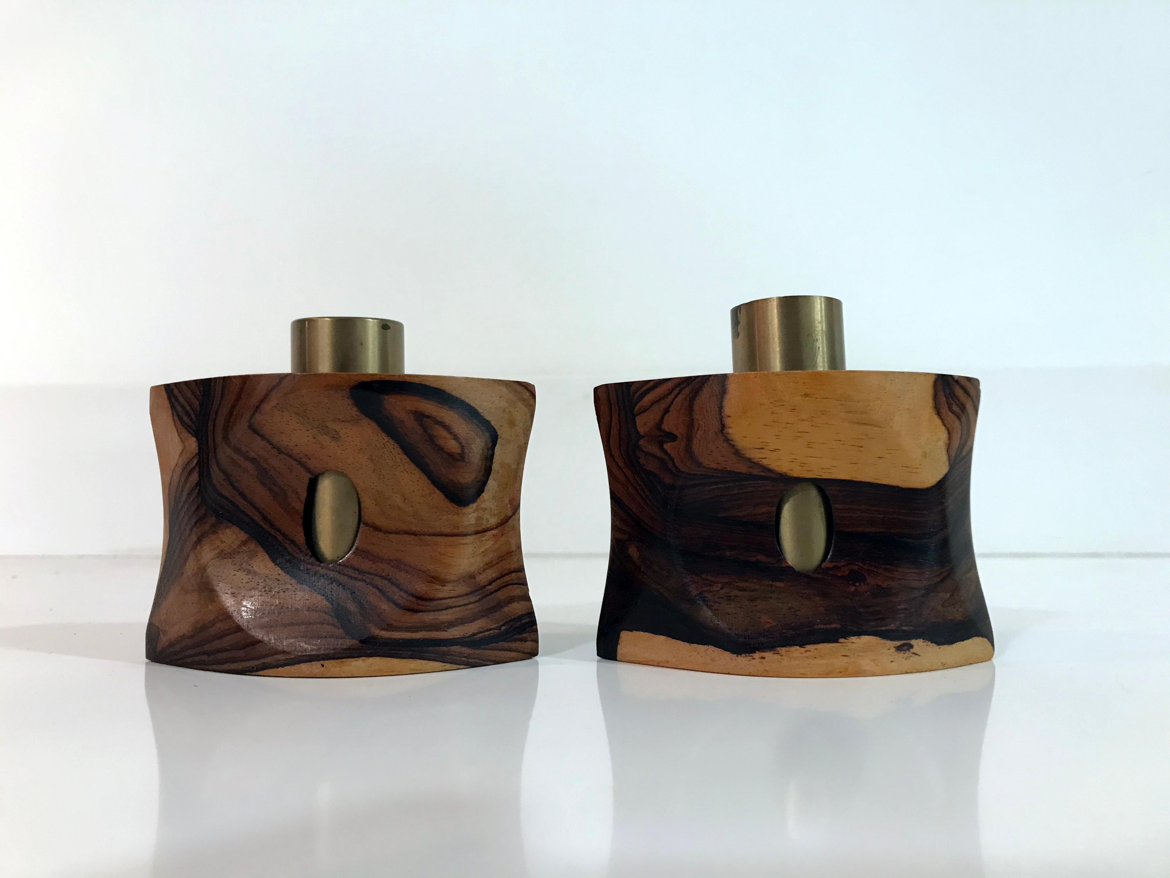 Mid Century Organic Candle Holders by Don Shoemaker In Good Condition In Mexico City, MX