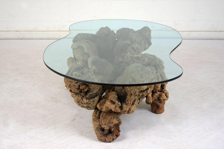 Midcentury Organic Form Tree Root Coffee Table For Sale at 1stdibs