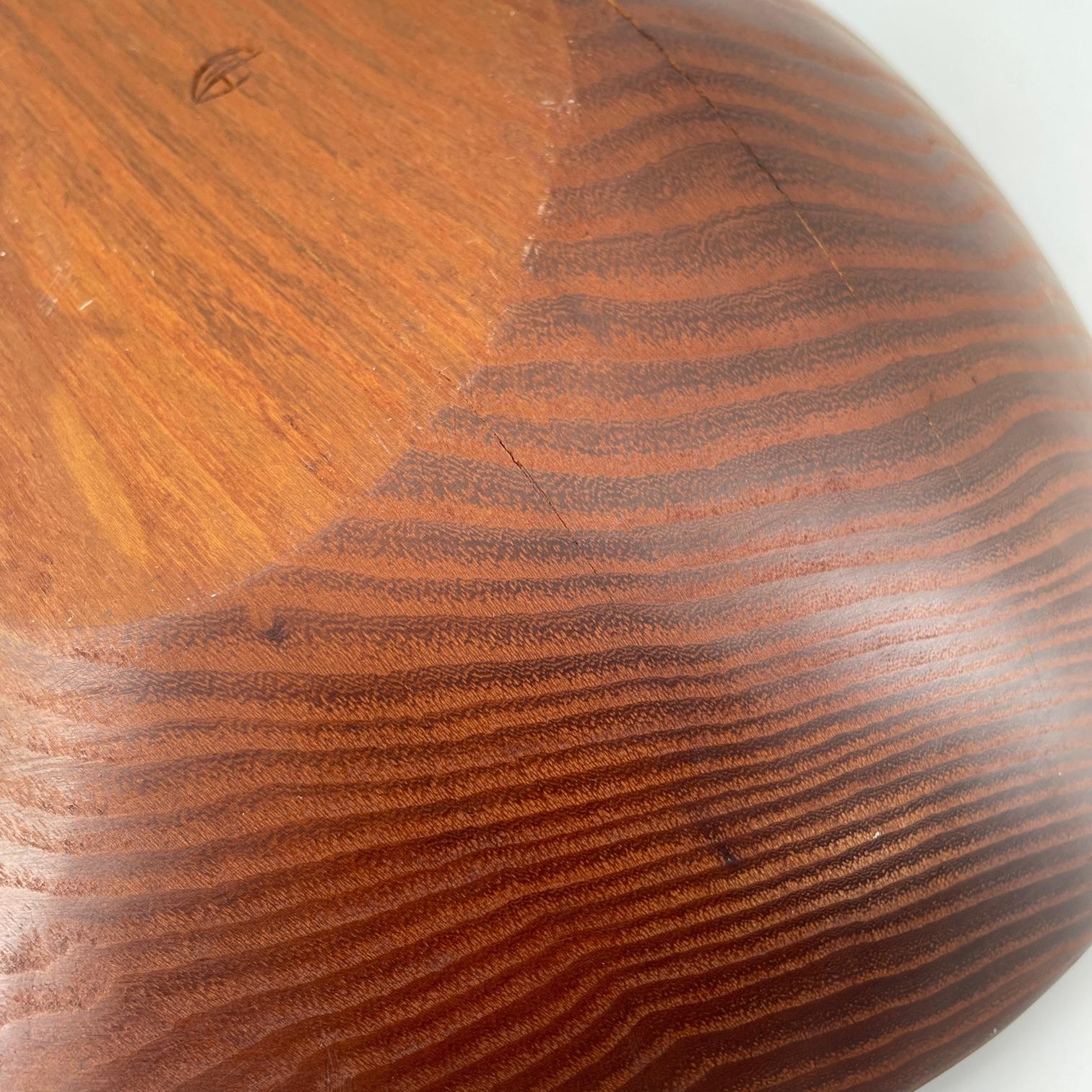 Mid-Century Organic Heart-Shaped Wenge Bowl Unknown Craftsman AD Vintage 1950s For Sale 5