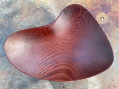 Mid-Century Organic Heart-Shaped Wenge Bowl Unknown Craftsman AD Vintage 1950s